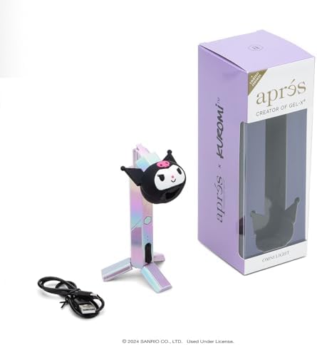 APRÉS x Kuromi™ Omni Light, Gel-X UV LED Nail Lamp, Flash Curing Wand, Handheld or Standing Cordless Nail Lamp for Gel Nails