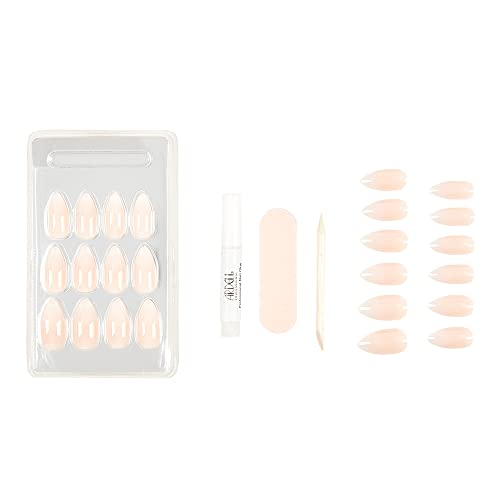 Ardell Nail Addict Press On Nails Artificial Nail Set - 27-Piece French Nail Tips, Ombre Fade, Reusable Acrylic Fake Nails