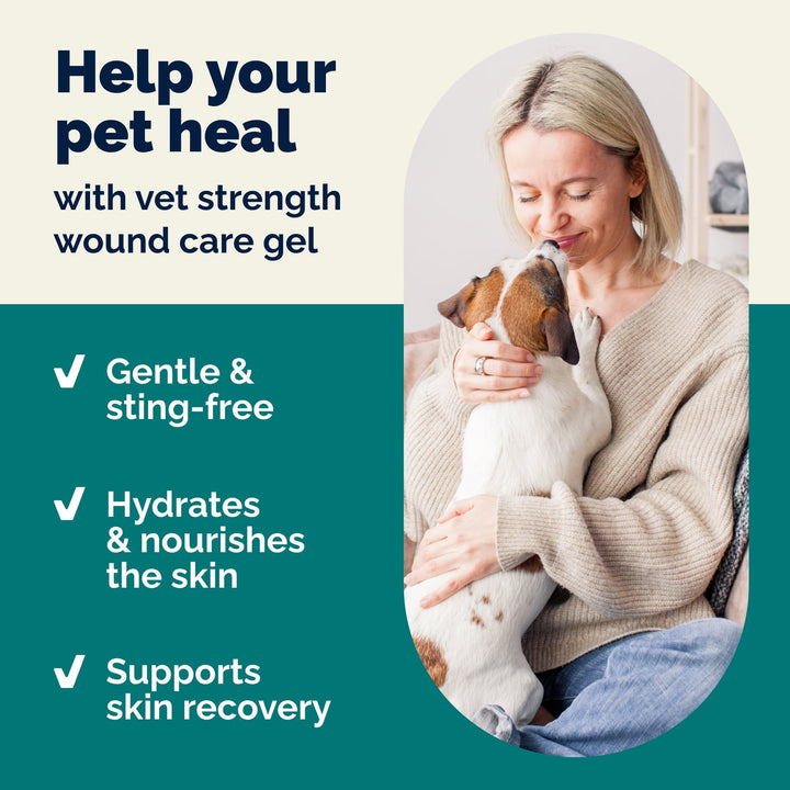 Vetnique DermaBliss Vet Strength Antibacterial Wound Care Gel for Dogs & Cats, 1.5 oz