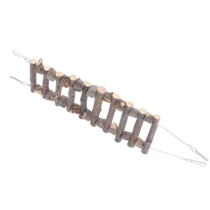 Wooden Animal Bridge for Hamsters, Mice, Squirrels & Parrots, 60cm Long Flexible Pet Ramp