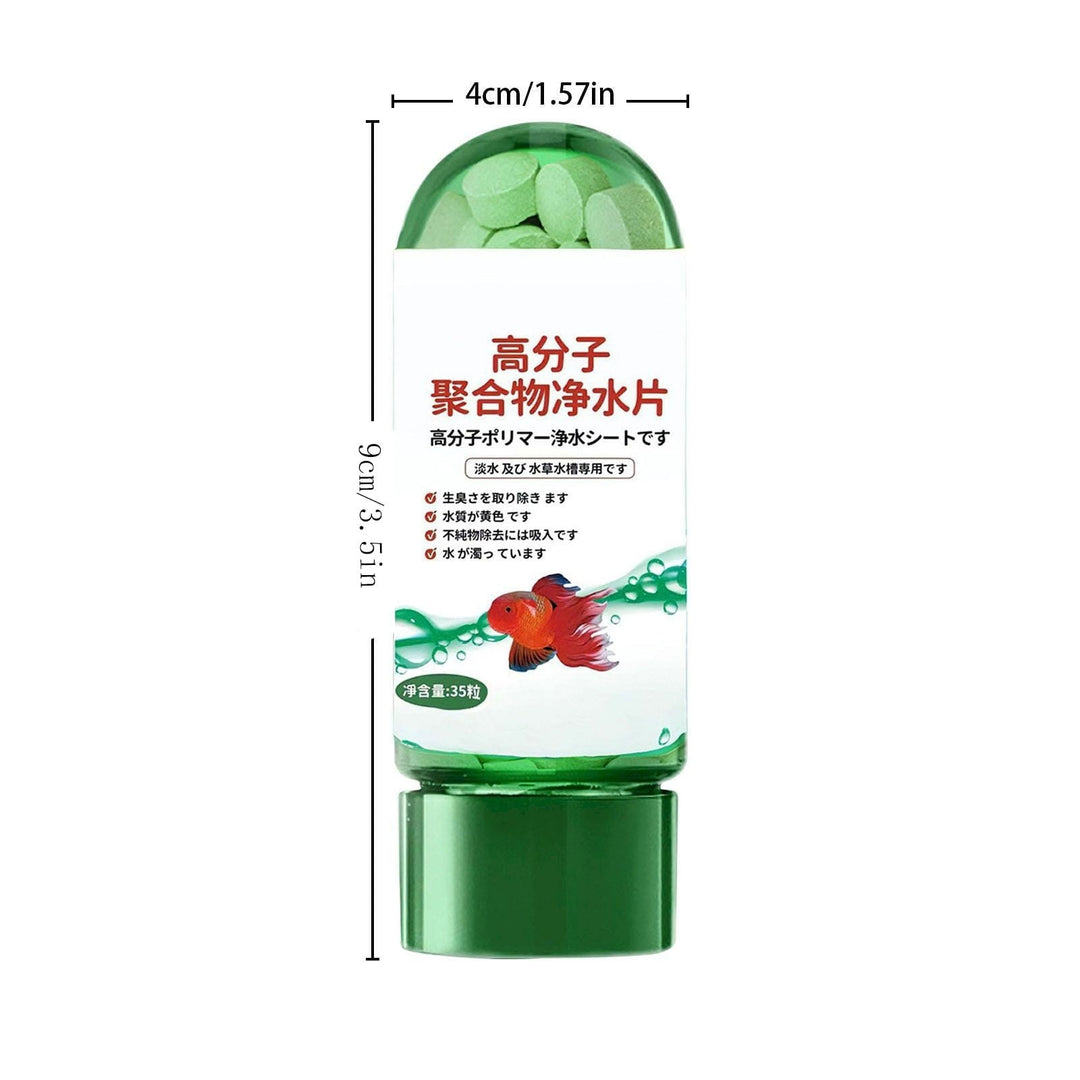 Aquarium Water Clarifier Tablets, Fast-Dissolving Polymer Formula for Fish Tanks & Ponds, 30 Tablets to Eliminate Cloudiness & Algae Bloom