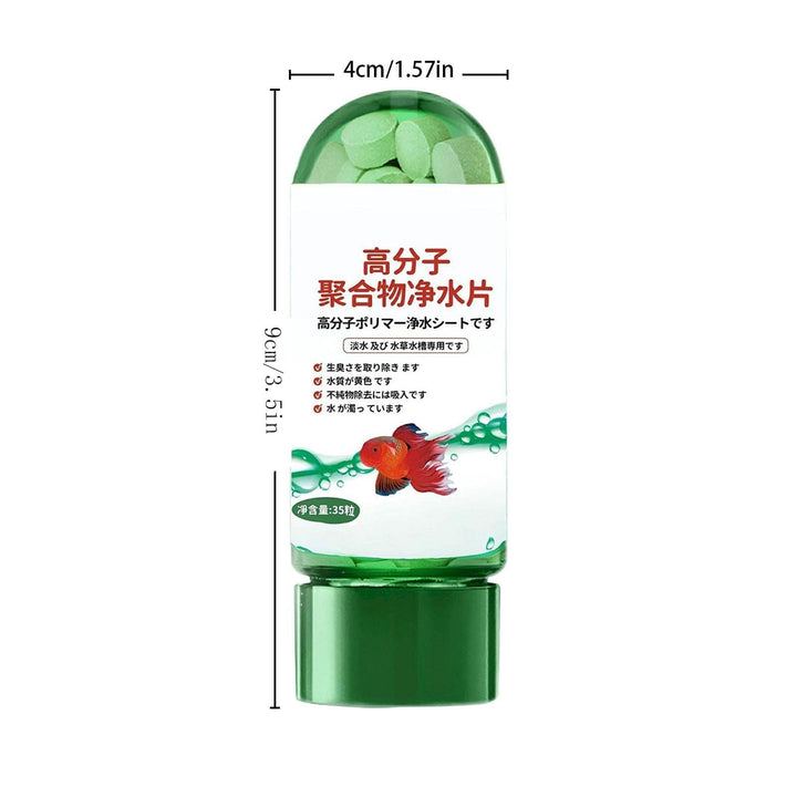 Aquarium Water Clarifier Tablets, Fast-Dissolving Polymer Formula for Fish Tanks & Ponds, 30 Tablets to Eliminate Cloudiness & Algae Bloom