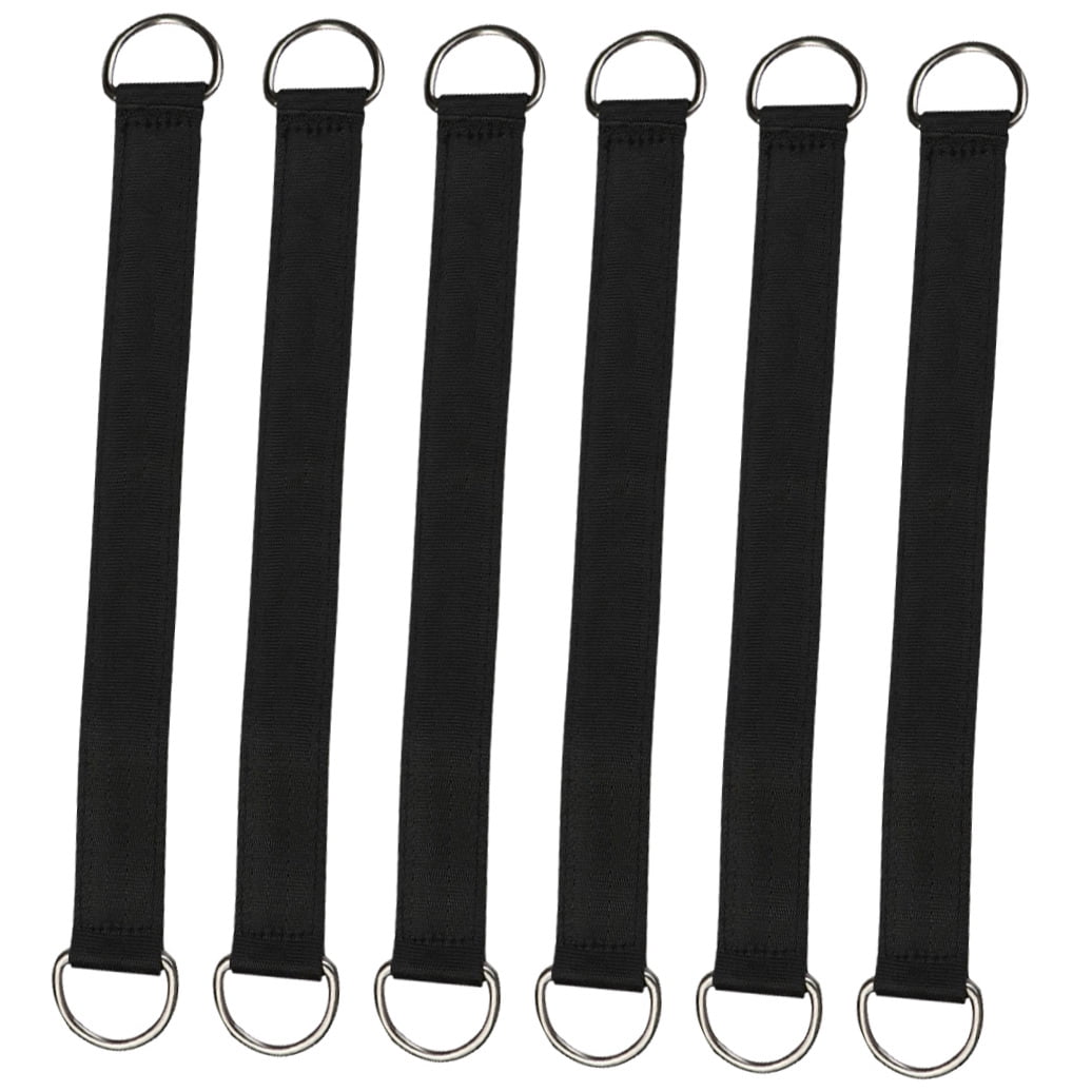 Worgeous 6Pcs Tree Swings Straps Black Stainless Steel for Porch Swing Hangers and Outdoor Picnics
