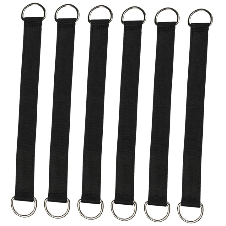 Worgeous 6Pcs Tree Swings Straps Black Stainless Steel for Porch Swing Hangers and Outdoor Picnics