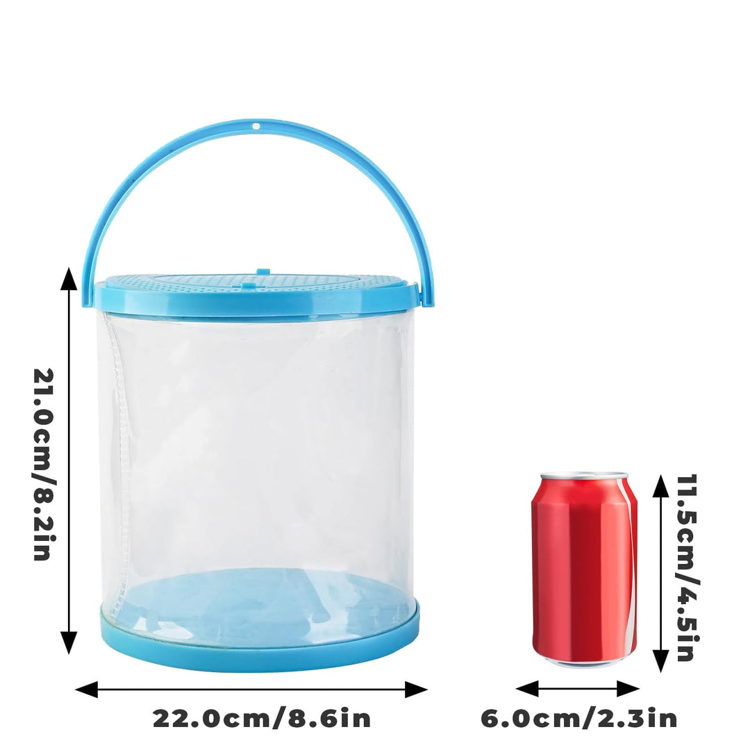 Fish Transport Container, Plasitc Fish Bowl, Beginner Tank, Great Concept for Catching and Release Critters, Beach, Pool and Lake