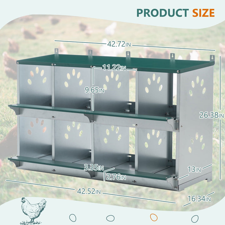 Chicken Nesting Box 8 Compartment Chicken Egg Laying Box Egg Collection