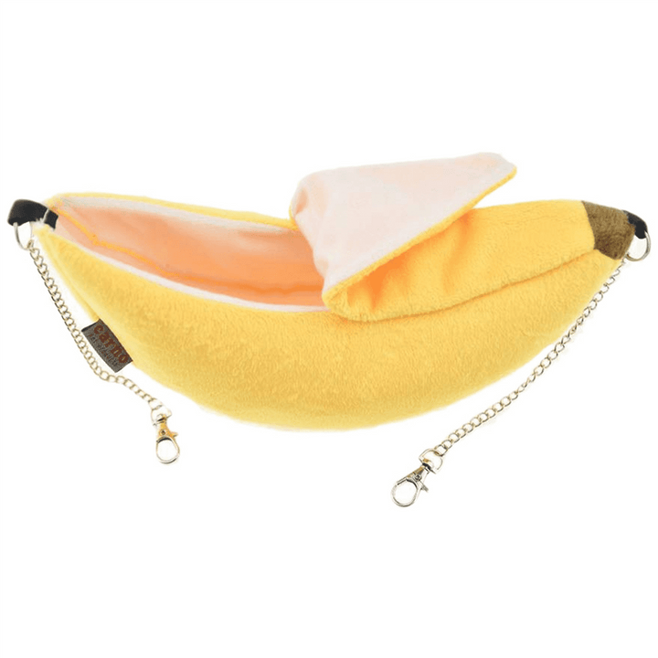 2X Pet Banana Bed Hamster Bed House Hammock Small Animal Bed House Cage Nest Hamster Accessories