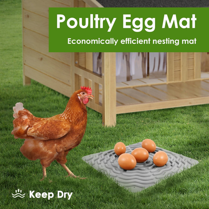 LINFANG 4Pcs Chicken Nesting Pad 12 inch Washable Nesting Box Mat Reusable Soft Silicone Chicken Bedding Pad Laying Egg Mat for Hens Laying Egg