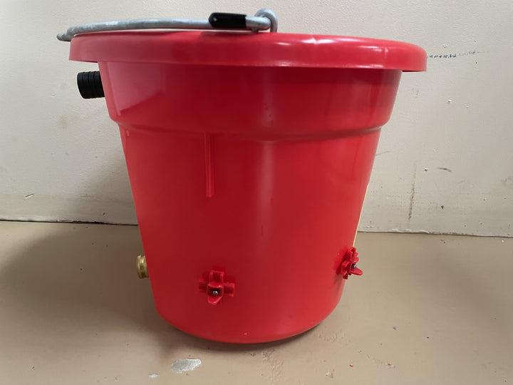 Cowboy's Self-Cleaning Red Chicken Waterer with Nipples
