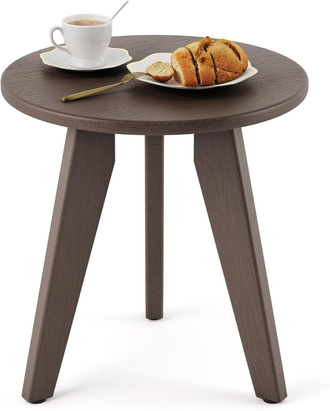 Outdoor Side Table, Small Round Side Table Weather-Resistant, Outdoor Side Tables for Patio, Porch, Deck, End Table for Plant Stand, Living Room, Bedroom,Turquoise