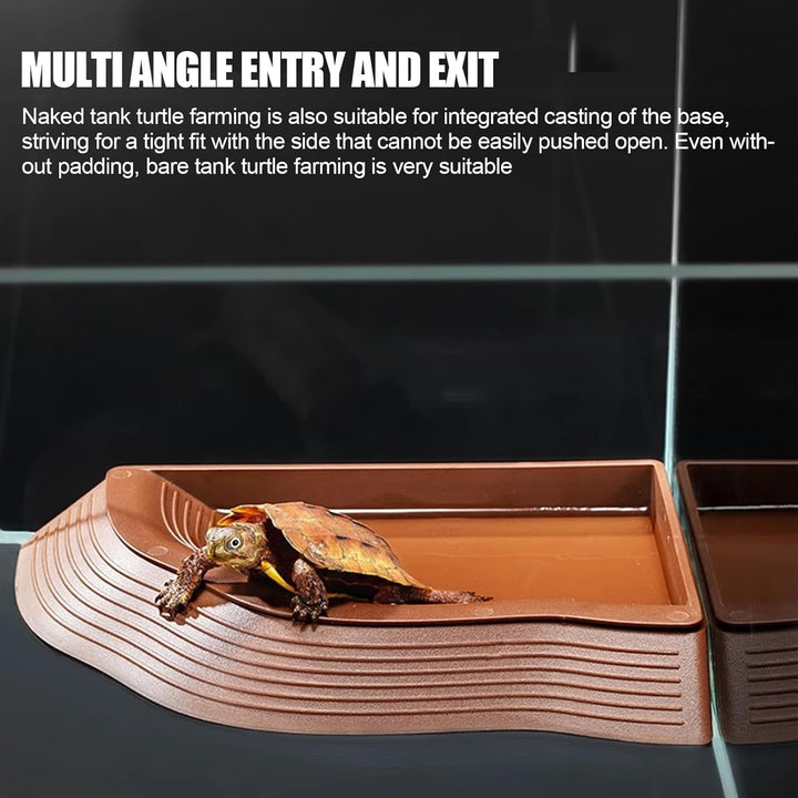 Aodebiao Large Reptile Bathing Pool, Tortoise Food Water Bowls , Reptile Feeding Dish Water Bowl Bathing Pool Aquarium Ornament for Gecko, Snake, Turtle, Bearded Dragon, Lizard Bath