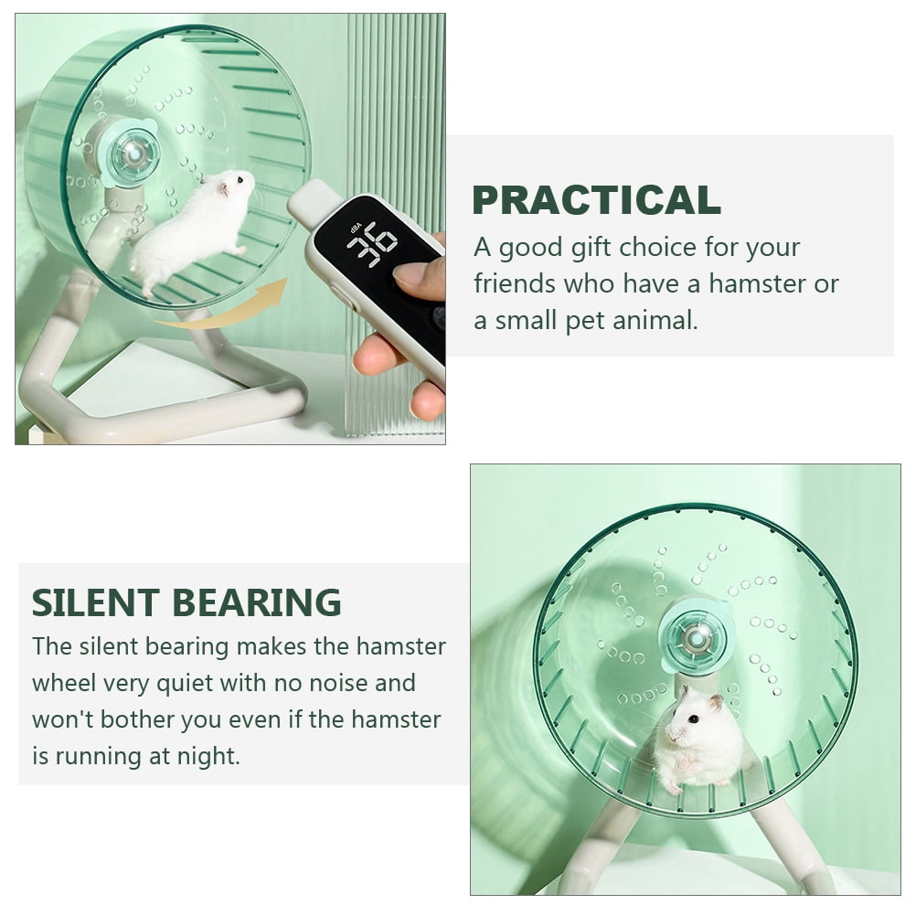 Toyandona Small Animal Exercise Wheels Light Green ABS Resin 1Set 4.7x2.0in