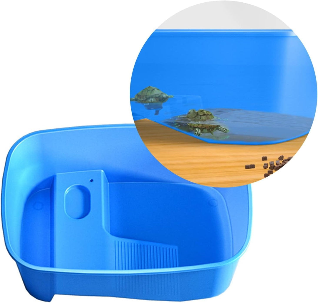 Reptiles Habitat Turtles Tanks Terrarium Starter Kits with Basking Platform Swimming Pool and Feeding Dish