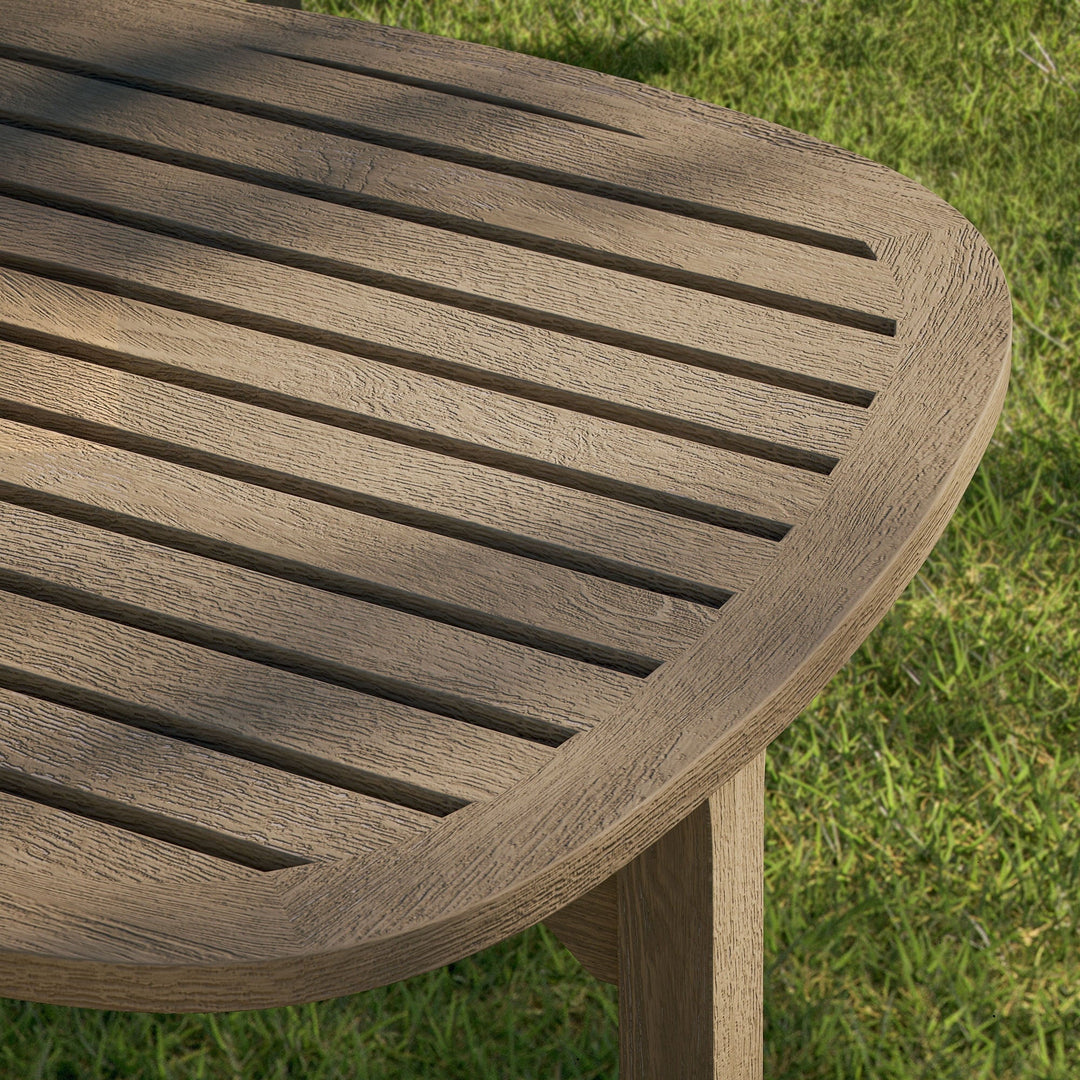 Coffee Side Table, Brown, Teak Wood, Outdoor Patio Balcony Cafe Bistro Garden Hospitality Restaurant, Modern Contemporary, HB37905