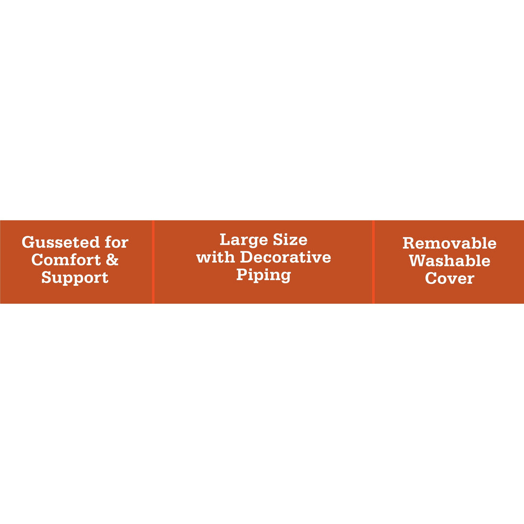 Vibrant Life Bed for Dogs, Gusseted Mat, Removable & Washable Cover, Tan Plaid, 42" x 32"