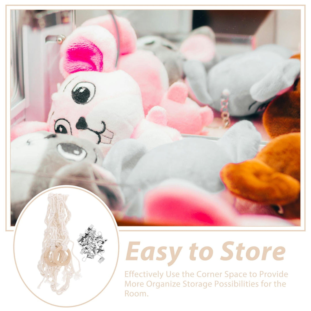 FONDOTIN 1Pcs Hanging Toy Storage Hammock for Stuffed Animals and Toys