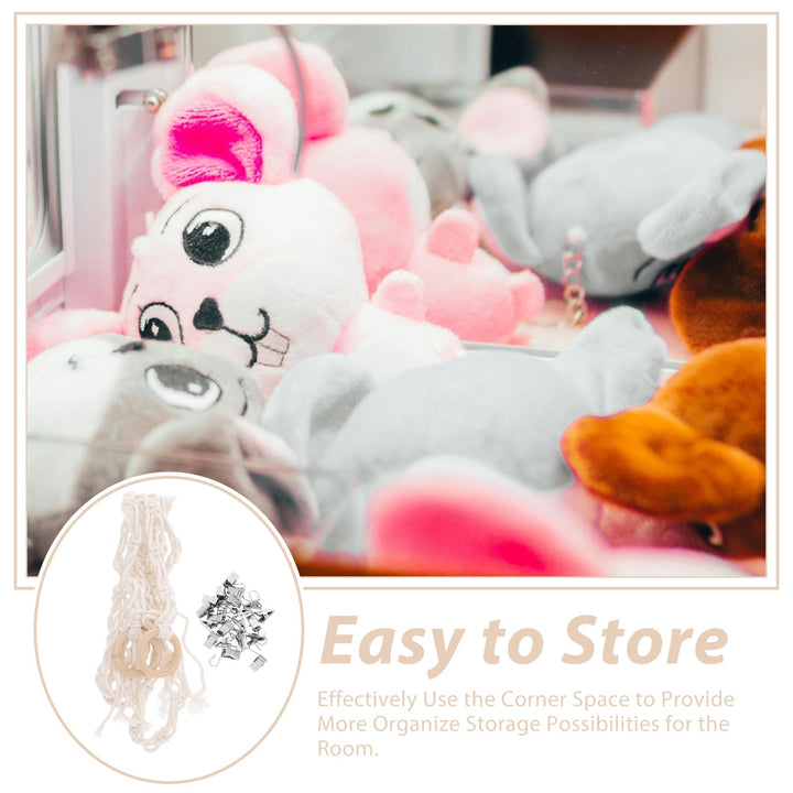 FONDOTIN 1Pcs Hanging Toy Storage Hammock for Stuffed Animals and Toys