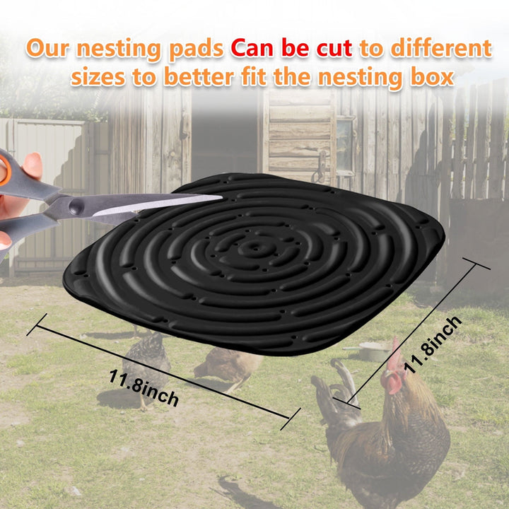 Chicken Nesting Box Pads for Laying Eggs 8-Pack Washable Nest Box Liners Reusable Chicken Coop Nesting Mats Soft Sponge Hen Laying Pads Chicken Coop Accessories