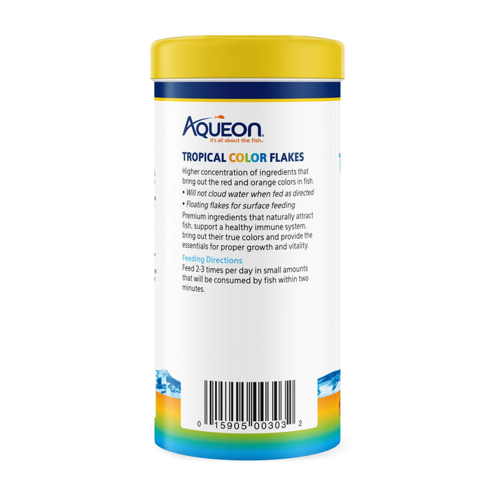 Aqueon Tropical Fish Color Food Flakes 2.75 Ounces