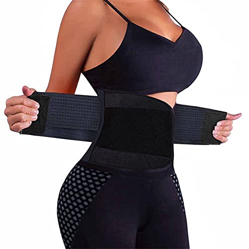 VENUZOR Waist Trainer Belt for Women - Waist Cincher Trimmer - Slimming Body Shaper Belt - Sport Girdle Belt (UP Graded)(FL Pink,M)
