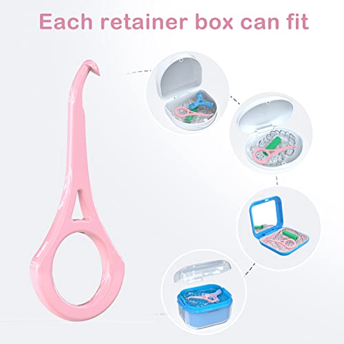 ARGOMAX - Aligner Removal Tool, 100 Retainer Remover Tool, Invisible Braces Removal Tools, Suitable for Removing Braces, Trays, Retainers, Dentures and Aligners(Pink).