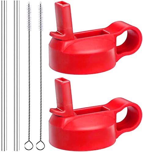 The Mass Wide Mouth Straw Lid Compatibility Most Sports Water Bottle (Lava)