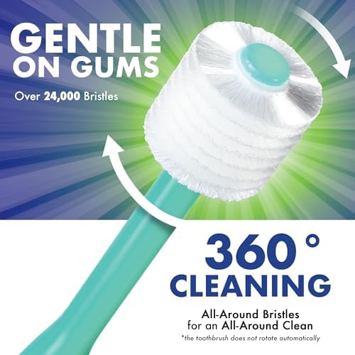 Brilliant Oral Care Baby Toothbrush with Soft Bristles and Round Head, for a Toddler Approved, Easy to Use All-Around Clean Mouth, Ages 0-2 Years, Blue Mint Yellow, 3 Pack