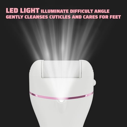 Electric Feet Callus Remover Foot File Electric Callus Remover Feet Portable Professional Pedi Feet Care for Dead Skin Callous Remover Tool 2 Speed Waterproof Pedicure Foot File Kit 5688PINK (Pink)