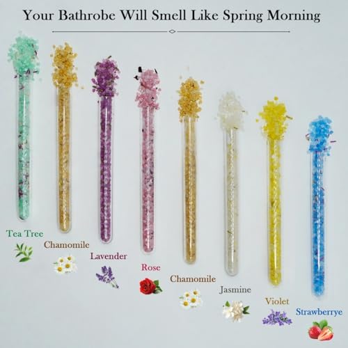 Relax Bath Salts- 8 Pack Epsom Salts for Soaking, Aromatherapy Bath Spa Set, Skin Softening, Muscle & Stress Relief, Exfoliating Dead Sea Salt, 1oz Each