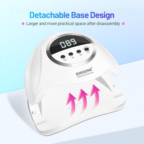 JODSONE U V LED Nail Lamp 320W, Nail Dryer for Gel Polish, Gel Nail Lamp with 72 Light Beads, Led Nail Light for Nails with Automatic Sensor & 4 Timers