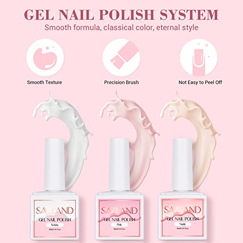 SAVILAND Essentials Acrylic Nail Kit with Everything: Professional Nail Kit Set with Nail Drill U V Nail Lamp Gel Polish Nails Tips for Salon Manicures at Home