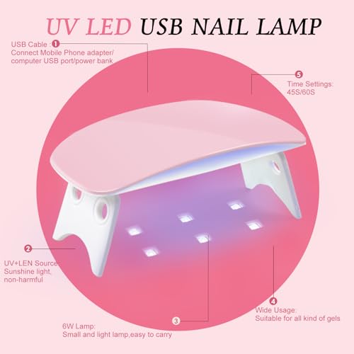 Acrylic Nail Kit with Drill Nail Kit Acrylic Set for Beginner Nude Pink White 12Pcs Glitter Powder Nail Art Rhinestones 200Pcs Tips for Women Manicure DIY