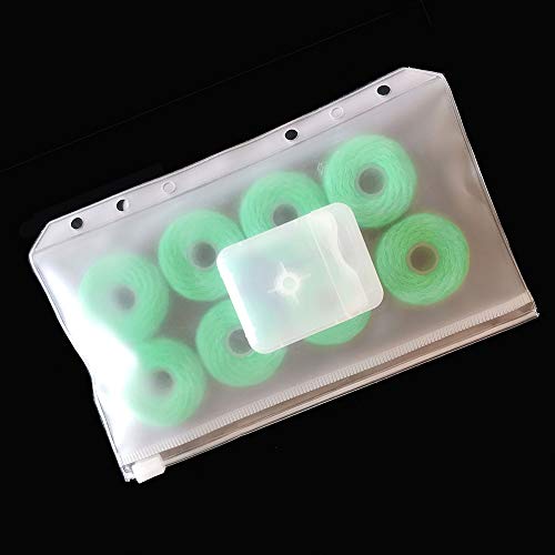 8Pcs/Pack Dental Flosser Mint Flavor Dental Floss Built-in Spool Flat Wire Replacement Core Dental Floss 50M Each(Comes with A Box for Easy Carrying) (Green)