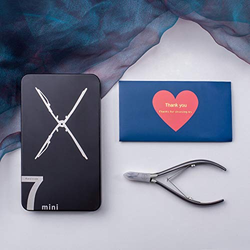 Cuticle Nippers Salon Grade for Manicurist Extremely Sharp Effortless Cuticle Trimmer Precise Clippers Pedicure Manicure Nail Care Tool, opove X7 mini, Space Gray