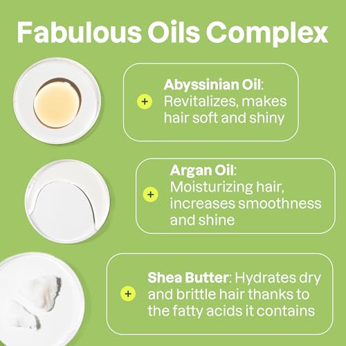 ATTITUDE Repairing Hair Mask, Nourishes and Improves Hair's Appearance, Fabulous Oils Blend, Abyssinian Oil, Argan Oil, Shea Butter, Vegan Hair Care, Pink Argan Scent, 5 Fl Oz