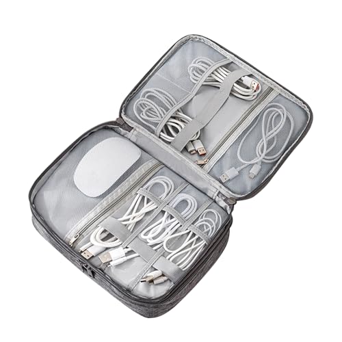 Générique Cable Organizer Travel Pouch, Electronics Storage Bag, Cord Case, Sturdy Multipurpose Gadget, Portable Accessories Pouch for Travel, Cables, 11.02 x 2.95 x 8.66 inches, Single Attribute, Se