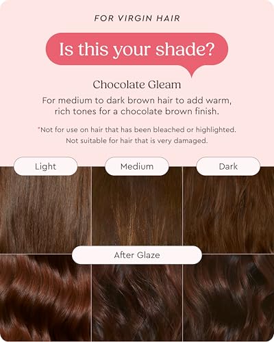 Glaze Supergloss Color Conditioning Gloss With Dispensing Pump – Hydrating Semi-Permanent Color Hair Gloss & Shine Boost – For Dark Brown Hair – 6.4 Fl Oz - Chocolate Gleam