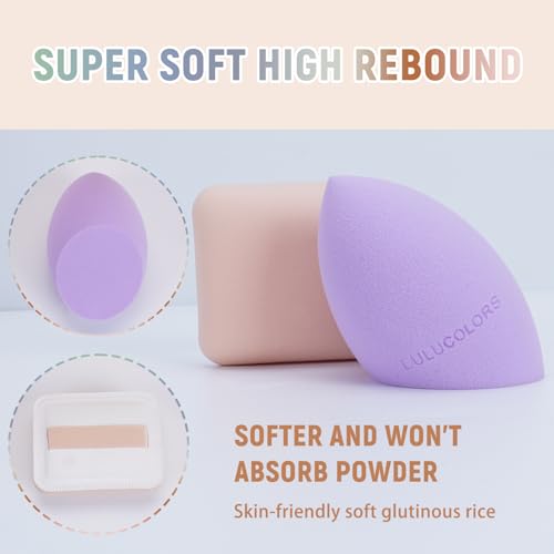 Colorful Series 18-Pcs Makeup Brush Set with Soft, Cruelty-Free Synthetic Bristles, Wooden Matte Handles, 2 Latex-Free Makeup Sponges & Travel Storage Bag – Face & Eye Brushes for Makeup