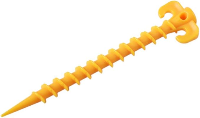 AKOAK 6 Pcs Camping Tent Awning Nail Plastic Beach Nail Screw Outdoor Travel Accessories