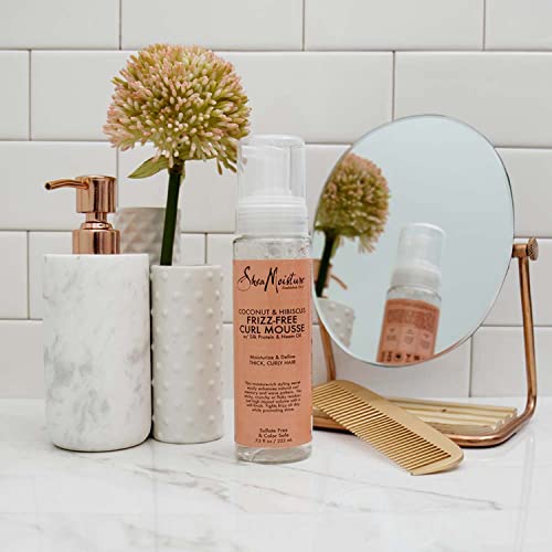SheaMoisture Curly Hair Bundle: Frizz Free Mousse 7.5 Fl Oz, Curl Enhancing Smoothie 12 Oz, Hold & Shine Mist 8 Fl Oz for Styling