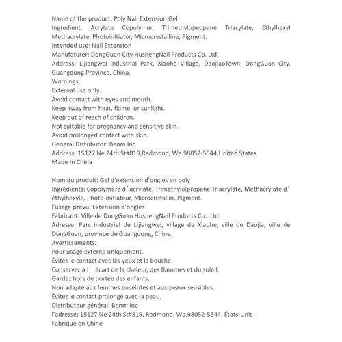 Modelones Poly Nail Gel Kit 30ml 2PCS with Slip Solution Top Base Coat Extension Builder Enhancement Professional Starter Kit DIY Salon Use