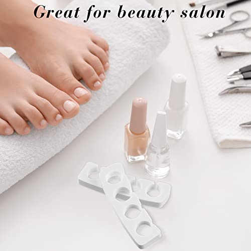 300 Pcs Toe Separators for Nail Polish Bulk Toe Separator Pedicure Correct Foot for Men Women Nail Polish Comfy Soft Pedicure Supplies(White)
