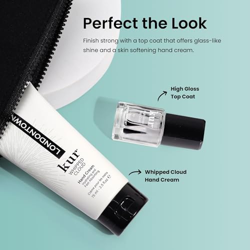 LONDONTOWN Discovery Set, Vegan Chip-Resistant Long-Lasting Nail Lacquer, Whipped Cloud Hand Cream, 2.5 fl oz, Conditioning lacquer remover pads.