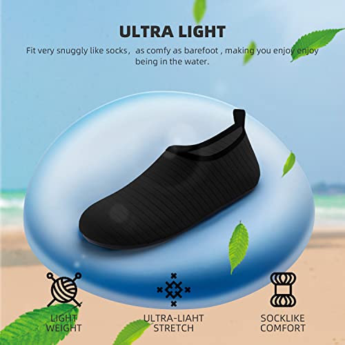 ATHMILE Water Shoes Women Men Barefoot Aqua Socks Quick-Dry for Beach Swim Pool Yoga Camping Cruise Surf Sport