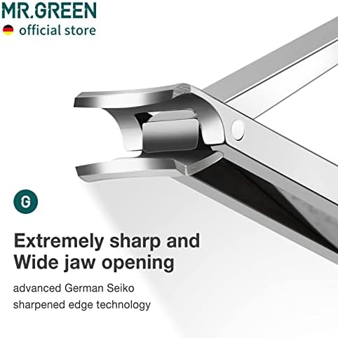 MR.GREEN Collapsible Nail Clippers Small and Thin Portable Travel Nail Scissors Cutter Stainless Steel Manicure Tools with Nail Files (Eco-Packaging)