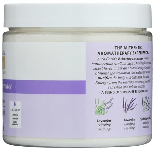 Aura Cacia Relaxing Lavender Aromatherapy Mineral Bath | 16 oz. Jar