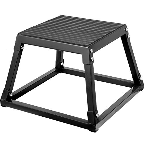 Vevor Plyometric Platform Box 12/18/24 Inch Fitness Exercise Jump Box Step Plyometric Box Jump for Exercise Fit Training (12inch /black)
