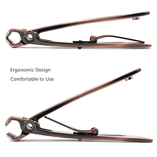 SZQHT Ultra Wide Jaw Opening Toenail Clippers Nail Clippers for Thick Nails Cutter for Ingrown Manicure Set,Pedicure Kit,Men & Women (Bronze)
