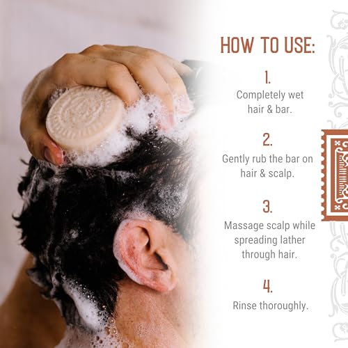 Viori Hamish & Co. Shampoo Bar - Aged Sandalwood - Shampoo for Men - Handcrafted with Scottish Islay and Whiskey Infused - Made from Natural Ingredients - Sulfate, Paraben, Cruelty, and Plastic-Free