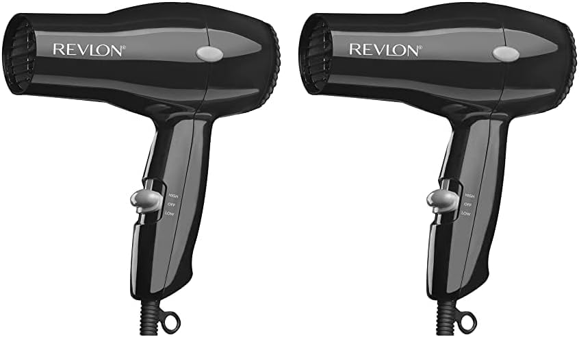 REVLON 1875W Travel Hair Dryer – Lightweight, Salon-Style Blowouts | Black